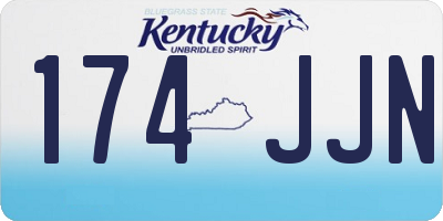 KY license plate 174JJN