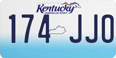 KY license plate 174JJO