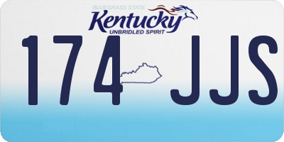 KY license plate 174JJS