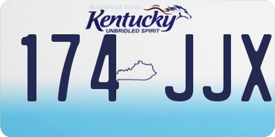 KY license plate 174JJX