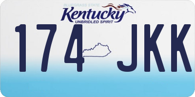 KY license plate 174JKK