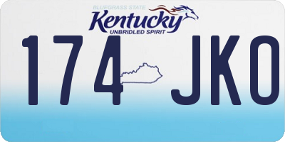 KY license plate 174JKO