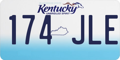 KY license plate 174JLE