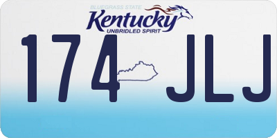 KY license plate 174JLJ
