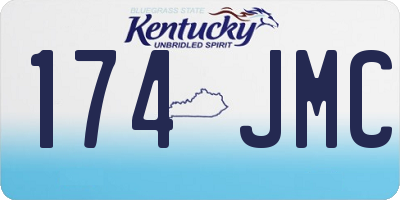 KY license plate 174JMC