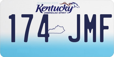 KY license plate 174JMF