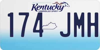 KY license plate 174JMH