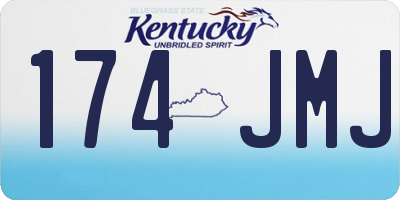 KY license plate 174JMJ