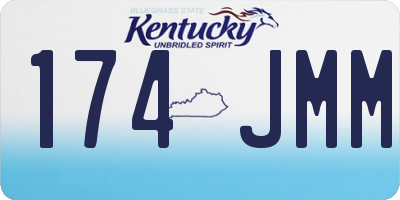 KY license plate 174JMM