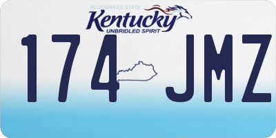 KY license plate 174JMZ