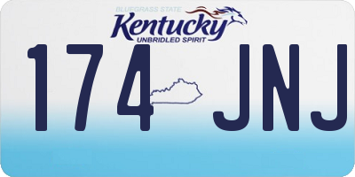 KY license plate 174JNJ