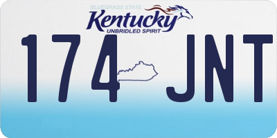 KY license plate 174JNT