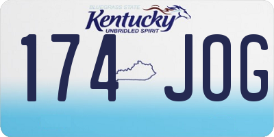 KY license plate 174JOG