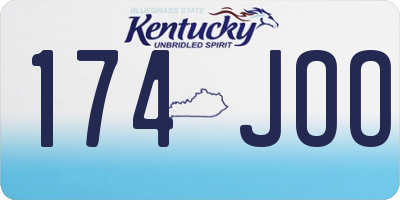 KY license plate 174JOO