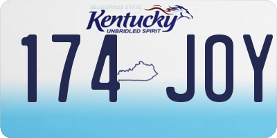 KY license plate 174JOY