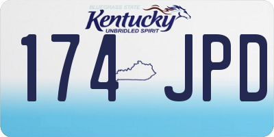 KY license plate 174JPD