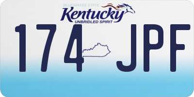 KY license plate 174JPF