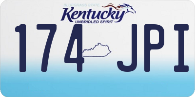 KY license plate 174JPI