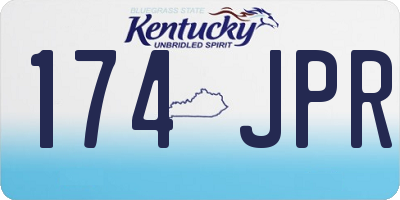 KY license plate 174JPR