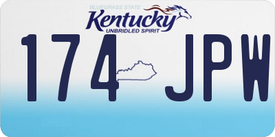 KY license plate 174JPW