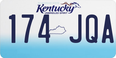 KY license plate 174JQA