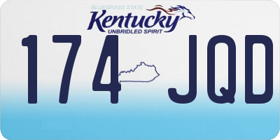 KY license plate 174JQD