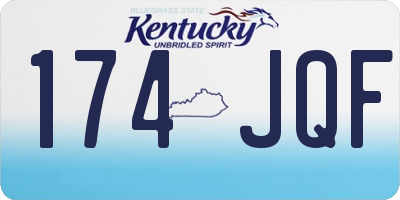 KY license plate 174JQF
