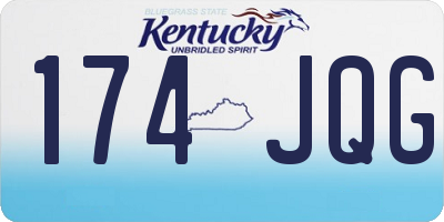 KY license plate 174JQG