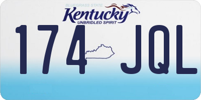 KY license plate 174JQL