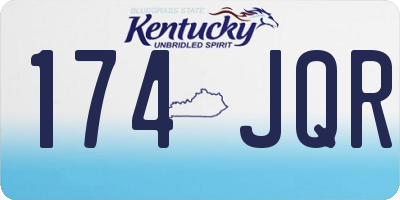 KY license plate 174JQR