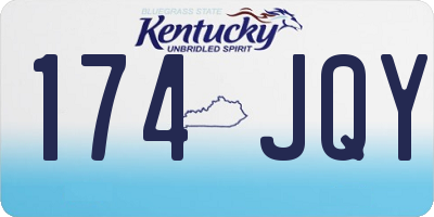 KY license plate 174JQY