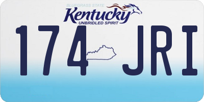 KY license plate 174JRI