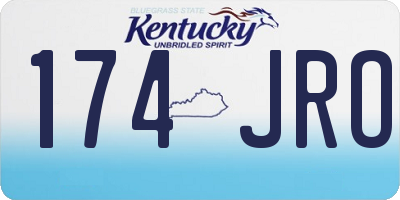 KY license plate 174JRO
