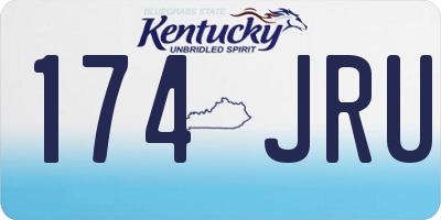 KY license plate 174JRU