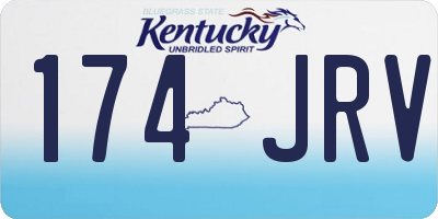 KY license plate 174JRV