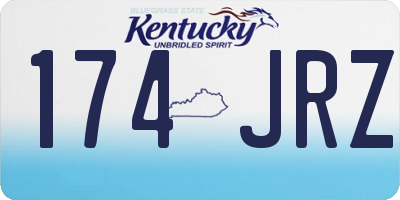 KY license plate 174JRZ