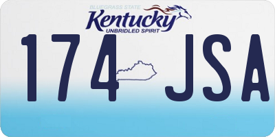KY license plate 174JSA