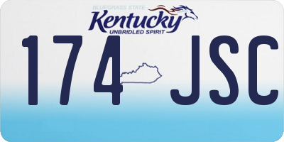 KY license plate 174JSC