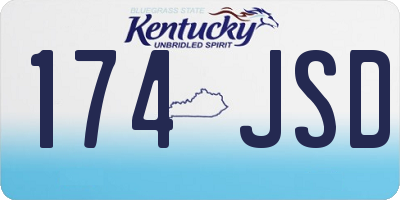 KY license plate 174JSD