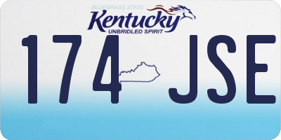 KY license plate 174JSE