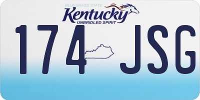 KY license plate 174JSG