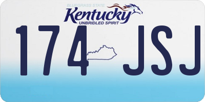 KY license plate 174JSJ