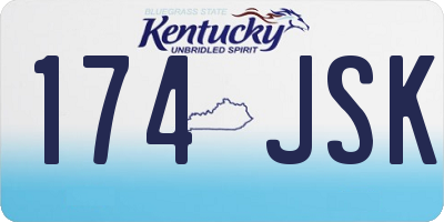 KY license plate 174JSK