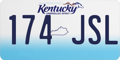 KY license plate 174JSL