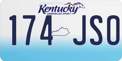 KY license plate 174JSO