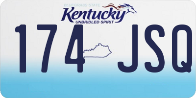 KY license plate 174JSQ