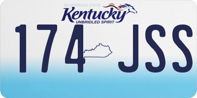 KY license plate 174JSS