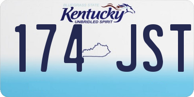 KY license plate 174JST