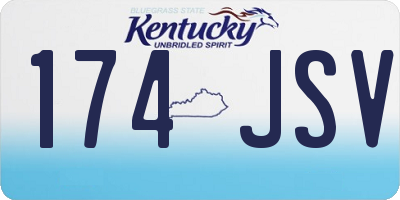 KY license plate 174JSV