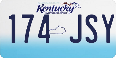 KY license plate 174JSY